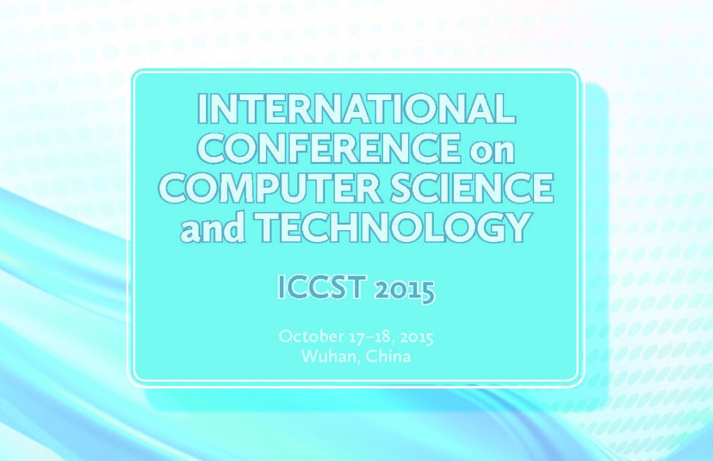 Iccst 2015 Destech Publishing Inc Iccst 2015 Destech Publishing Inc